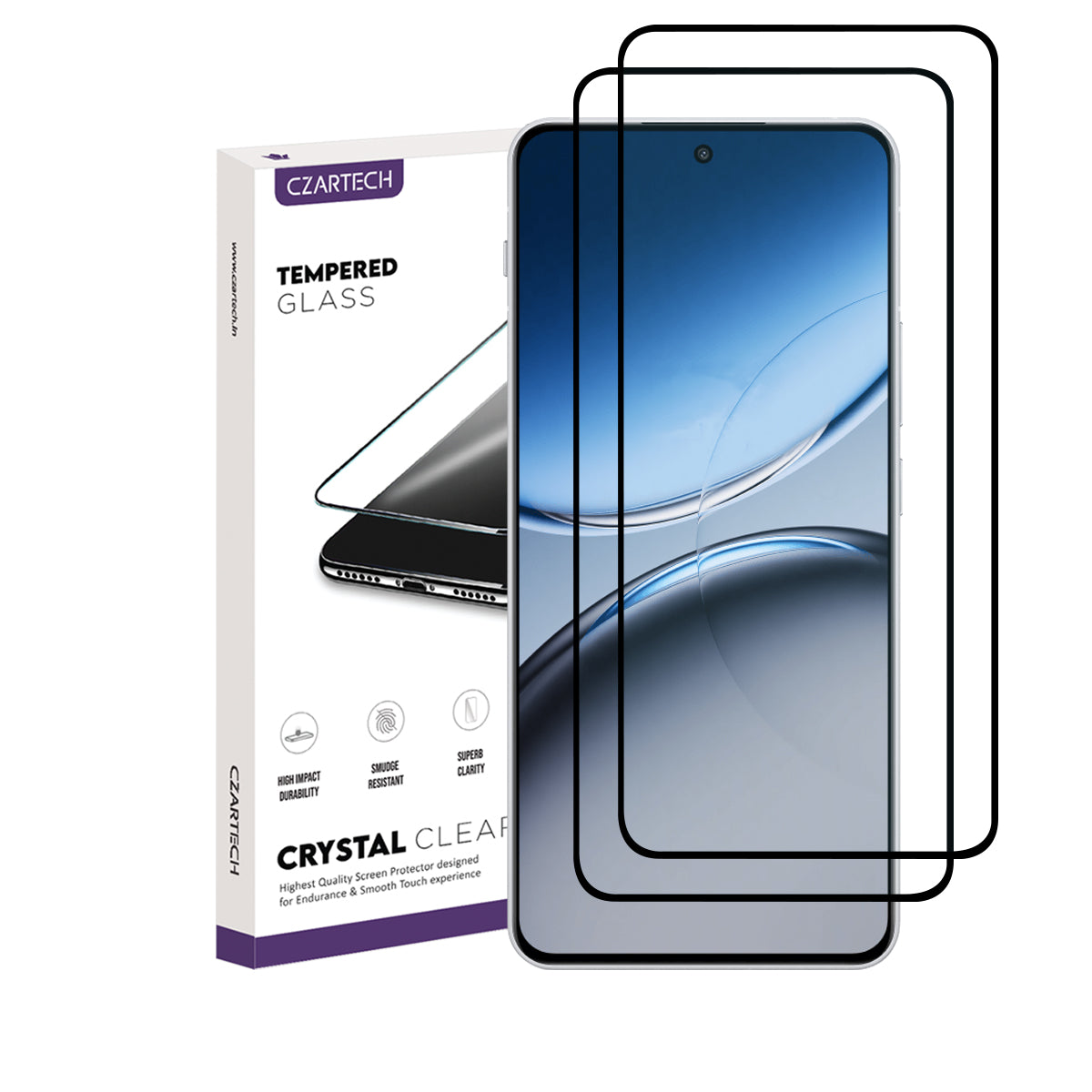 Oneplus Nord CE Oneplus Nord CE Lite IQoo Z9 5G Narzo 70 Pro 5G Edge To Edge Tempered Glass (2-Pack)
