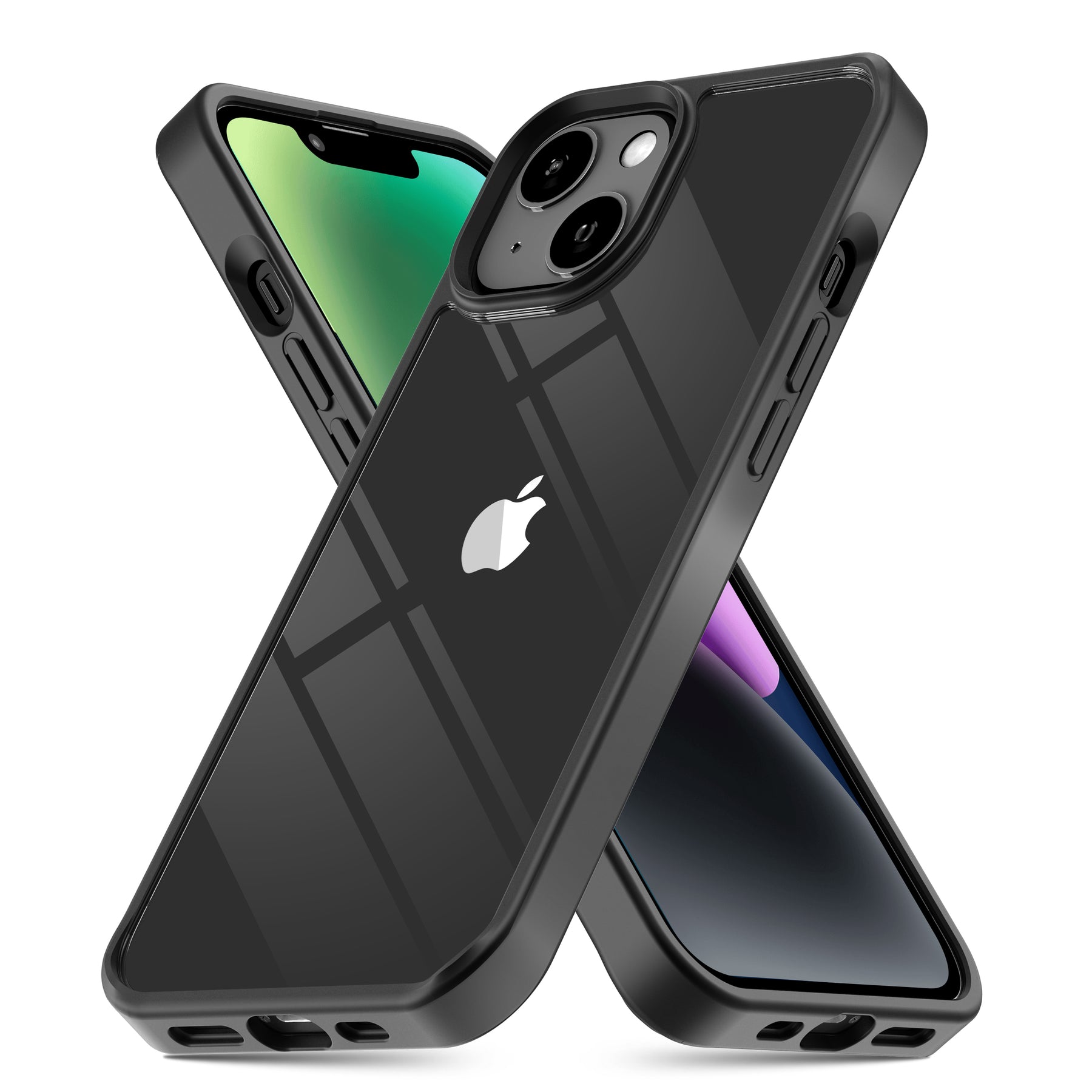 iPhone 14 Clear Hybrid Case (Black Edge) - Main Image